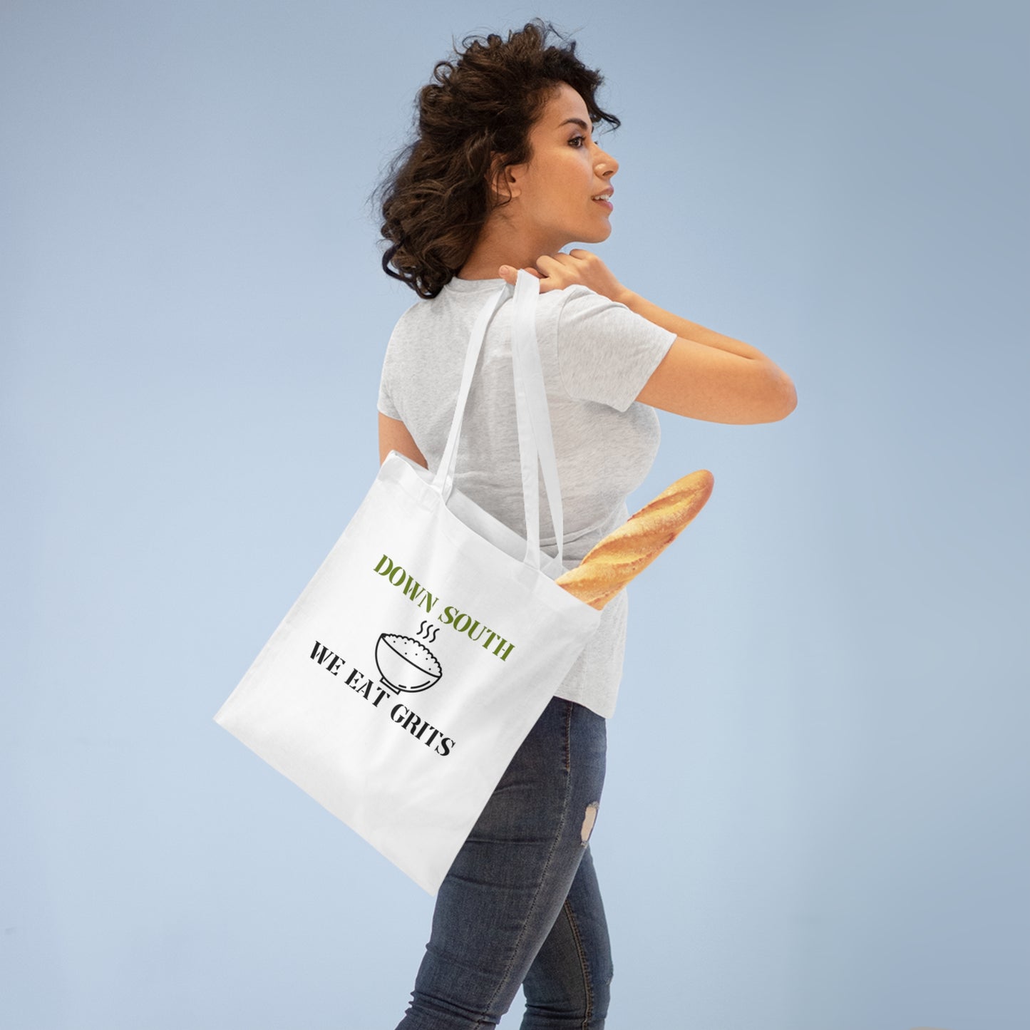 We Eat Grits Tote Bag
