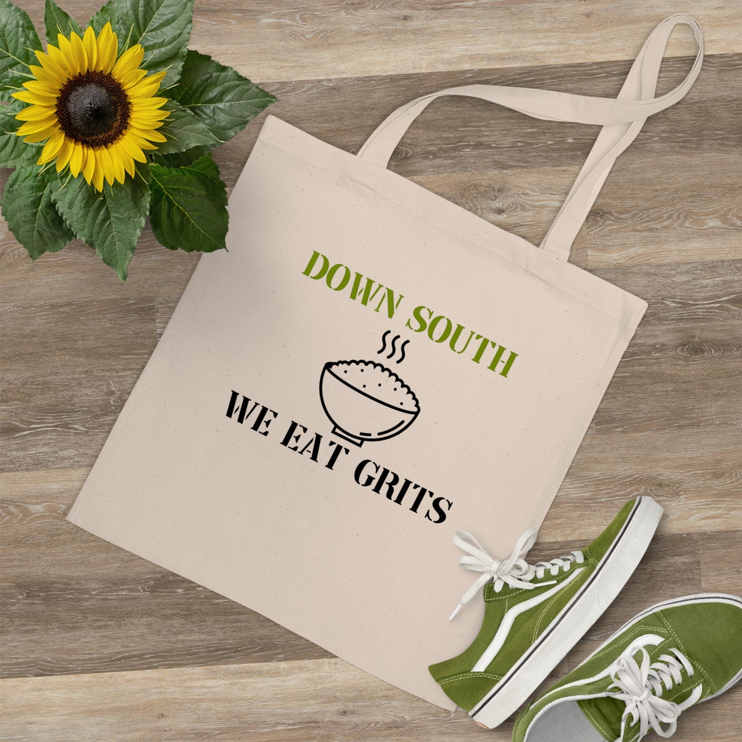 We Eat Grits Tote Bag