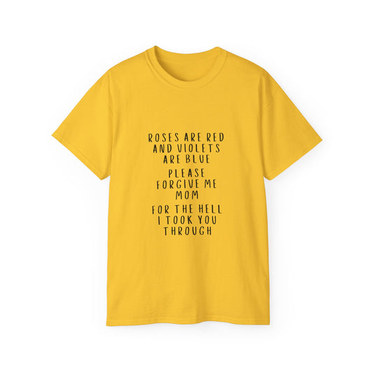 Roses Are Red Soft Cotton Tee for Mothers