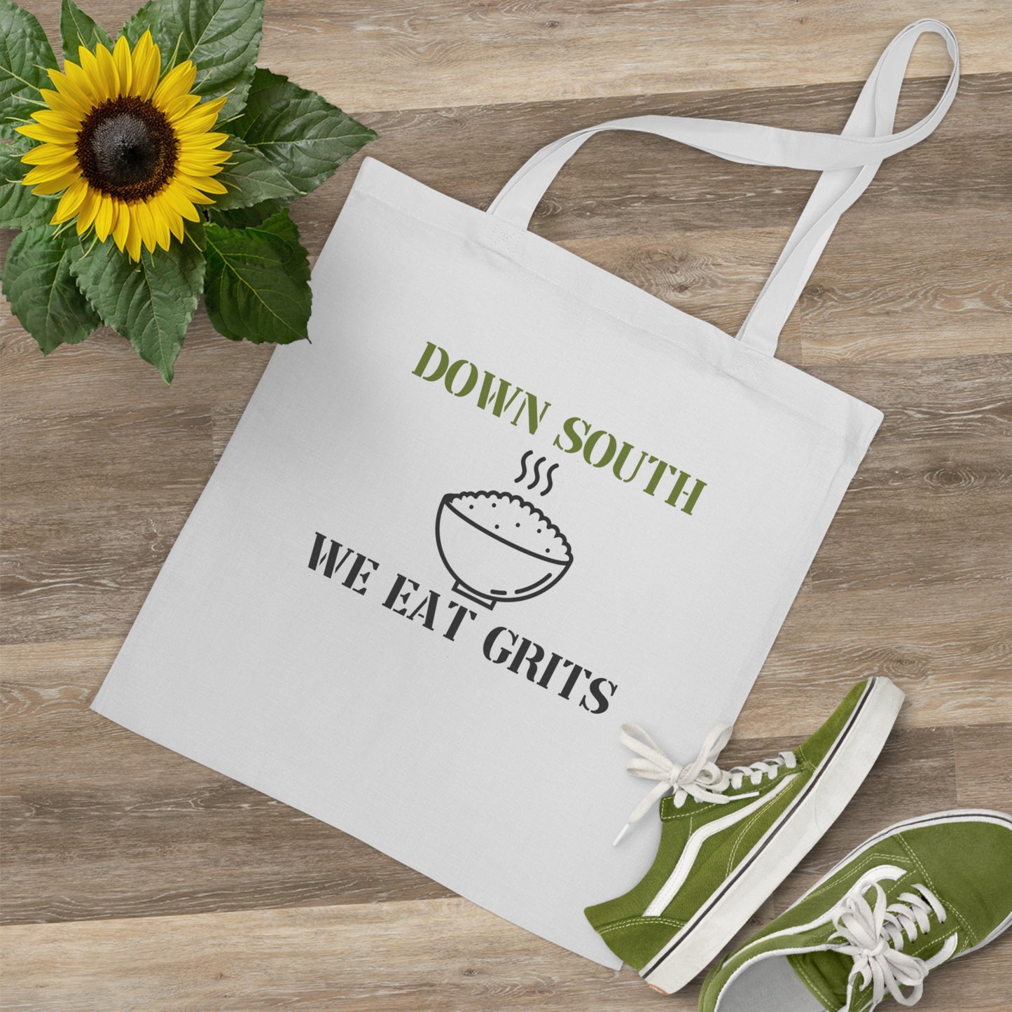 We Eat Grits Tote Bag