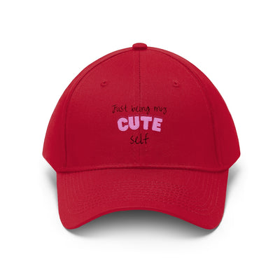 Just Being My Cute Self Unisex Twill Hat For Girls